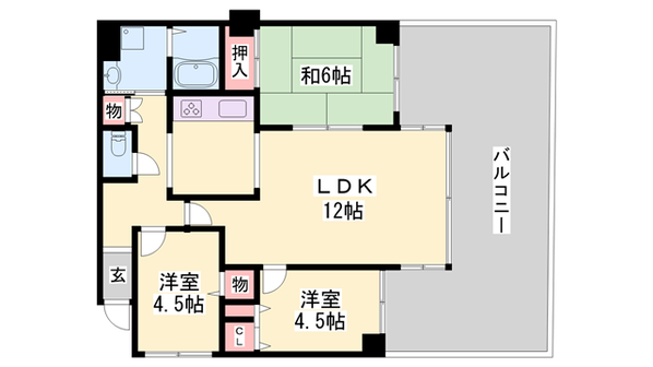 朝霧駅 徒歩29分 4階の物件間取画像